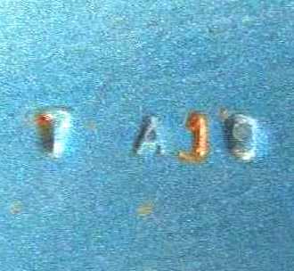 Sheetmetal run number stamped on decklid, TA19
