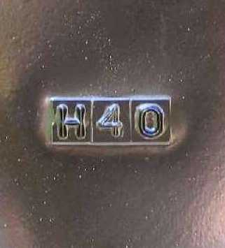 Sheetmetal run number stamped on firewall, H40
